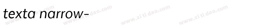 texta narrow字体转换